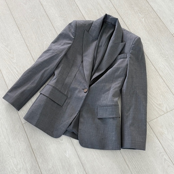 Brunello Cucinelli Jackets & Blazers - Brunello Cucinelli Monili Bead Grey Blazer